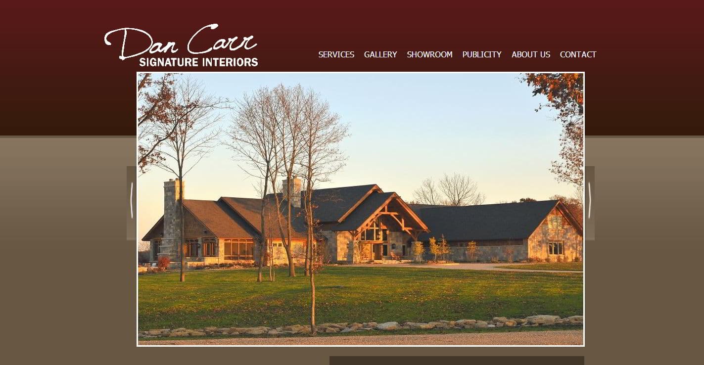 Screenshot of the Dan Carr Signature Interiors website as built.